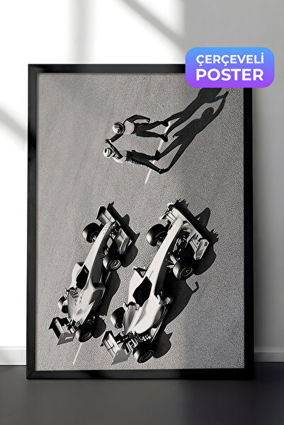 Postifull Race Winning Çerçeveli Tablo, Siyah Çerçeve ve Poster, Yatay Duvar ...