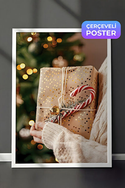 Postifull Slika u beloj ramovini, novogodišnji poster, novogodišnja dekoracij...