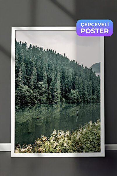 Postifull Slika u ramu sa roze sladoledom, beli okvir i poster, zidna slika i...