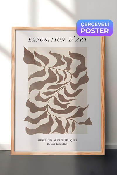 Postifull Slika u drvenom okviru, set postera i okvira, serija Exposition D'a...