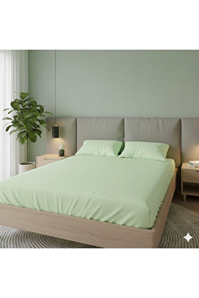 Zarif Home Комплект простирадл з натуральної бавовни з гумкою - (зелений) 200...