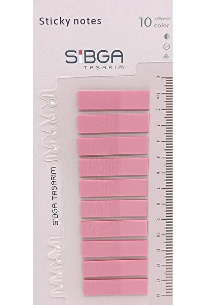 sibga tasarım Şeffaf Pembe Renkli Postit Post-it Post It. Kitap Ayracı Ayraç ...