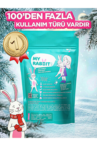 My Rabbit! Çamaşır Ve Yüzey Için Çok Amaçlı Oksijenli Toz Leke Çıkarıcı ve be...