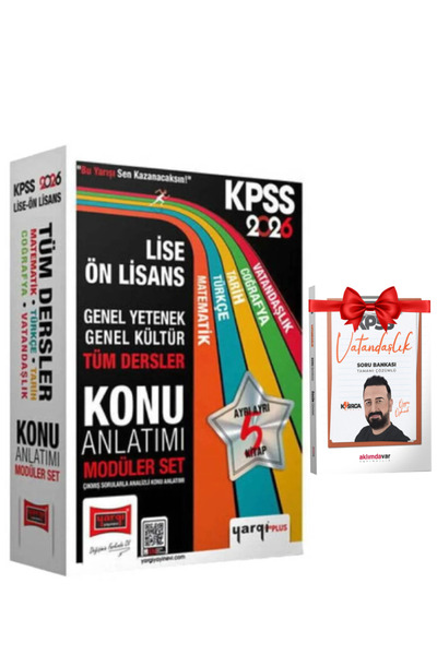 Yargı Yayınları 2026 KPSS Ortaöğretim Ön Lisans Genel Yetenek Kültür Konu Anl...