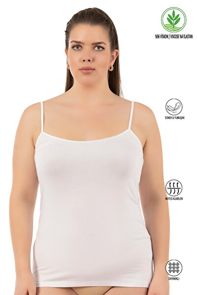 ÖZKAN underwear Özkan 25923 Women's Viscose Satin Ribbed Flexible Soft Comfor...