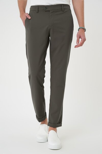 Efor Comfort Fit Beli Lastikli Yan Cep Haki Jogger Pantolon P 1150