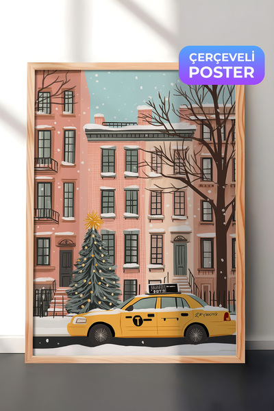 Postifull Slika u drvenom okviru, set postera i okvira, serija za novogodišnj...