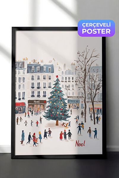 Postifull Crna uokvirena slika, set postera i okvira, serija za novogodišnju ...