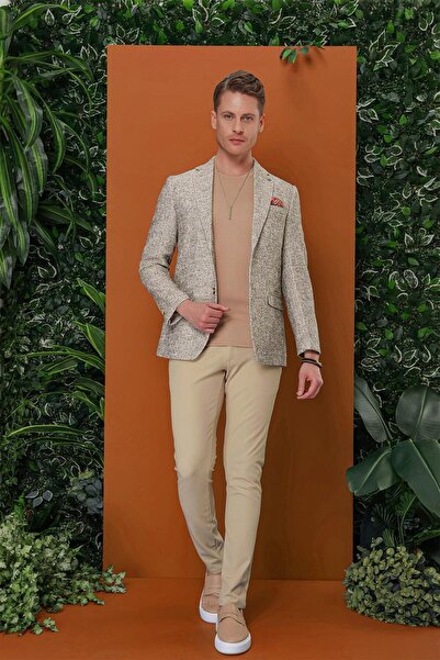 Efor P 1120 Slim Fit Bej Spor Pantolon