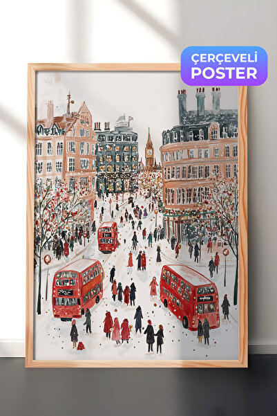 Postifull Slika u drvenom okviru, set postera i okvira, serija za novogodišnj...