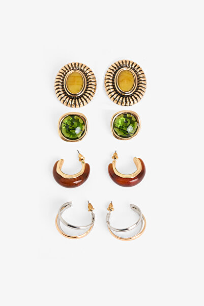 Penti Altın Rengi Daren 4'lü Küpe Seti