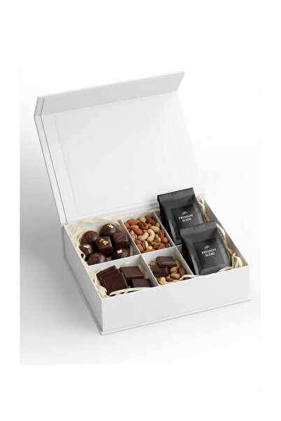 AkalBatu Mıknatıslı Mukavva Kutu - Beyaz - 31x21x8 Cm