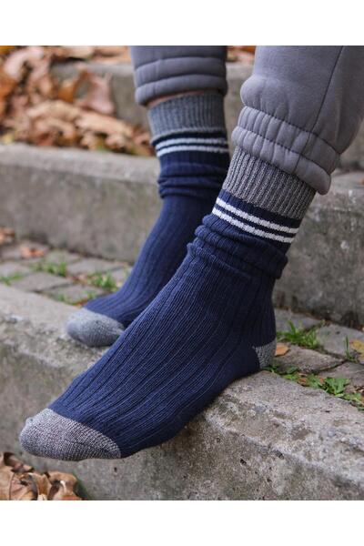Bolero Erkek Fitilli Kışlık Çorap Lacivert