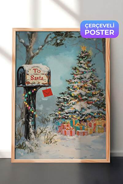 Postifull Slika u drvenom okviru, set postera i okvira, serija za novogodišnj...