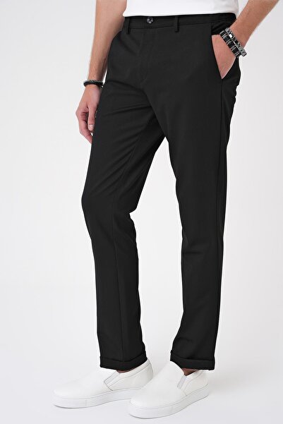 Efor Comfort Fit Beli Lastikli Siyah Jogger Pantolon P 1183