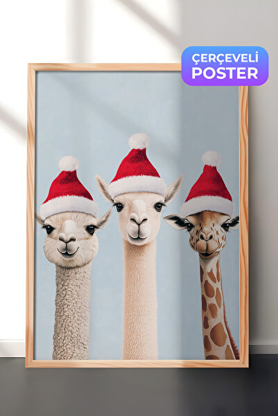 Postifull Slika u drvenom okviru, set postera i okvira, serija za novogodišnj...