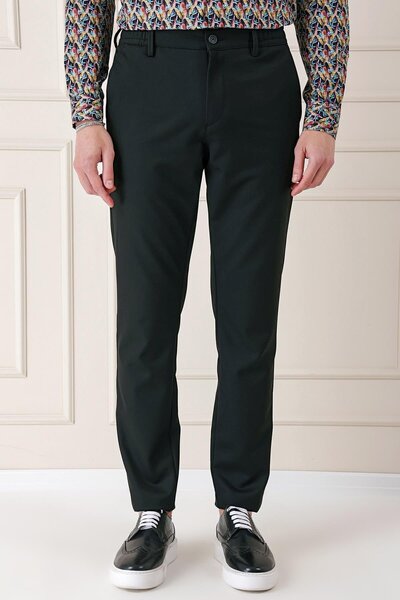 Efor Comfort Fit Yan Cep Beli Lastikli Esnek Pamuk Siyah Jogger Pantolon P 1143