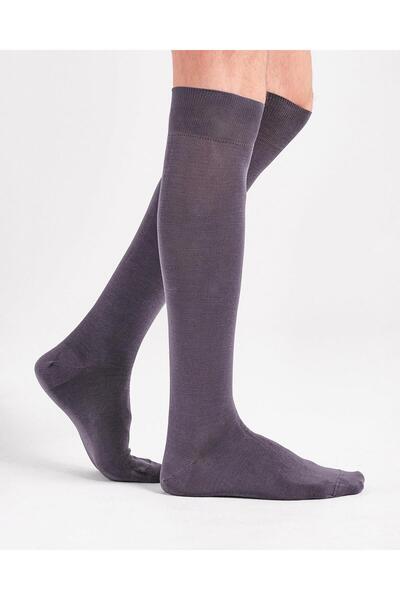 Bolero Erkek Uzun Takım Elbise Çorabı Füme