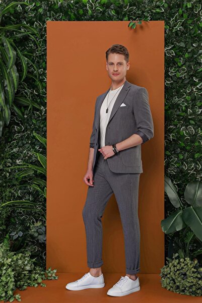 Efor P 1113 Slim Fit Füme Spor Pantolon