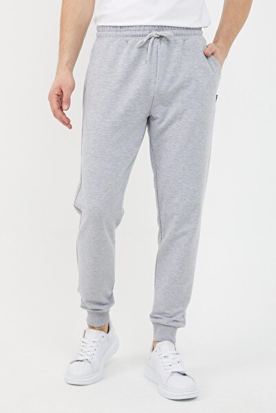 mmetalic Ανδρικό γκρι παντελόνι με τσέπες Standard Fit Άνετη εφαρμογή