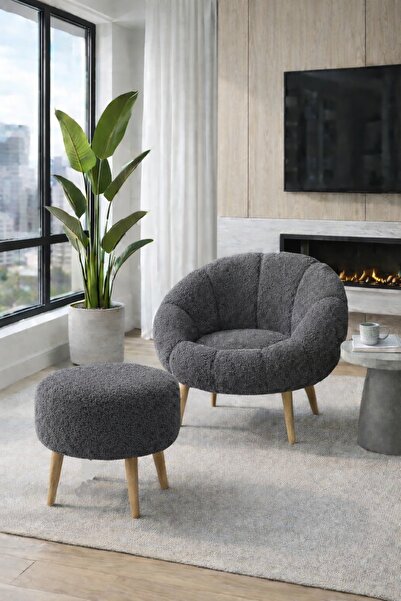 arge demo Daisy Tekli Koltuk Berjer Wellsoft Kırık Beyaz (SALON,BALKON) PAPAT...