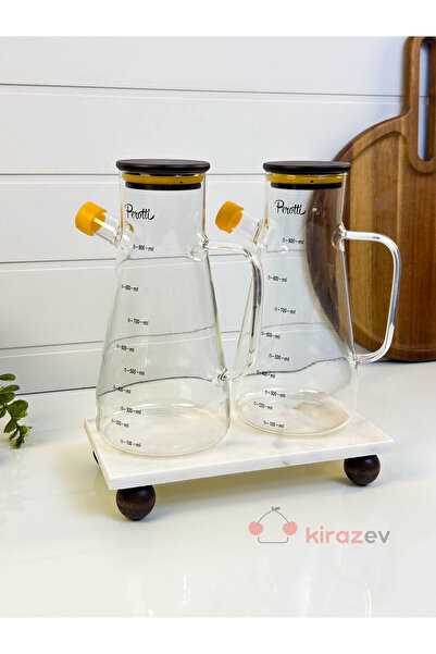 KirazEv Dikdörtgen Mermer Stand Top Ayaklı Mermer Yağdanlık Altı Mermer Yağlı...