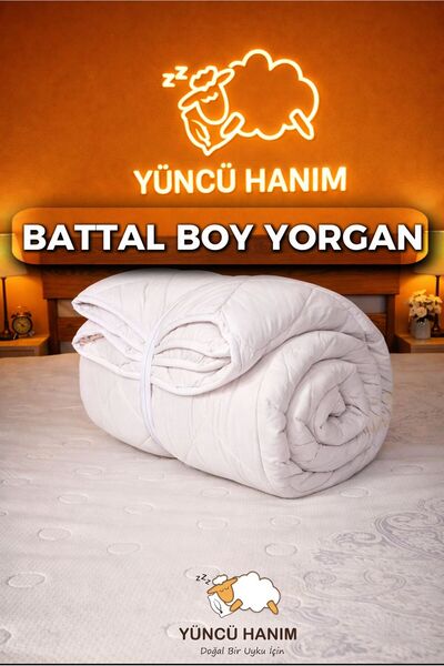 Yüncü Hanım Battal Ebat Merinos Kuzu Yünü Yorgan (%100 SAF MERİNOS KUZU YÜNÜ)...