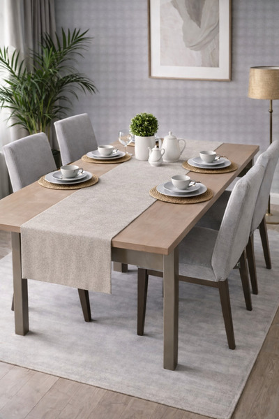 PerdeYap1980 Runner din catifea cu textura de piatra, seria Island, 40 x 140 cm