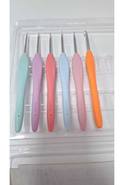 shop 6'lı Silikon Saplı Tığ Seti - 2/2.5/3/3.5/4/4.5