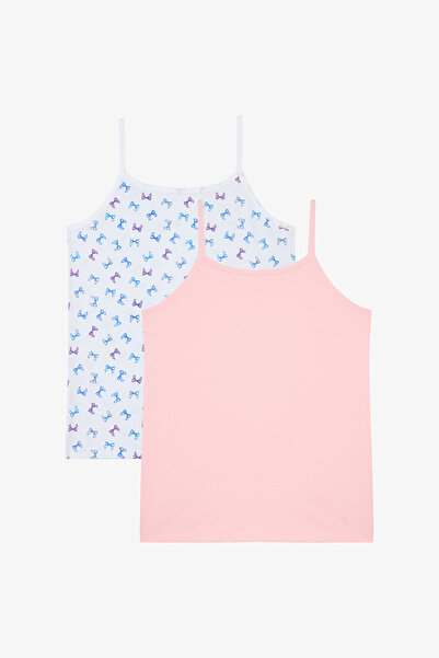 Penti Girl's Colorful Cotton 2-Piece Multi-Colored Undershirt