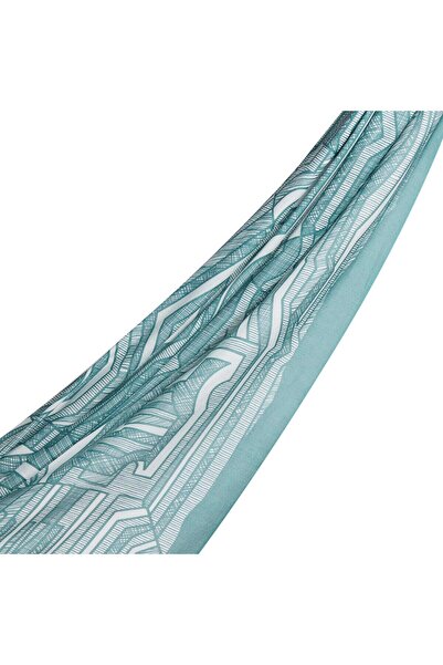 ipekevi Шаль з ескізним малюнком 10519-Ментол