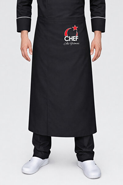 Üniformanya Crni polumesec i zvezda sa imenom, poklon N Vezena Dugačka kuhinj...