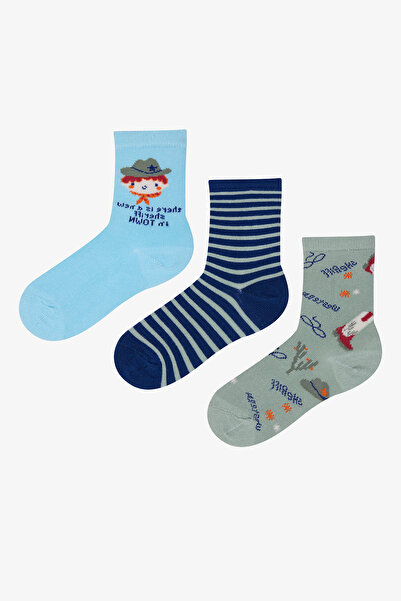 Penti Опаковка от 3 броя разноцветни чорапи Boy Sheriff