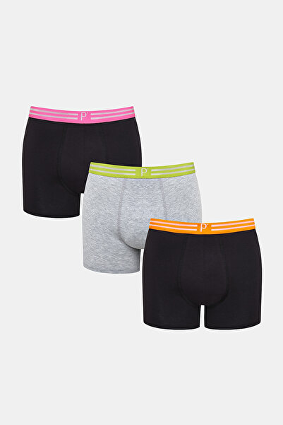 Penti Erkek Phospor Belt Çok Renkli 3lü Boxer