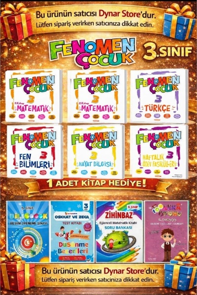 Fenomen Yayıncılık Fenomen 3. Sınıf Seti 6 Kitap Tüm Dersler 2025/26 Dynar Store