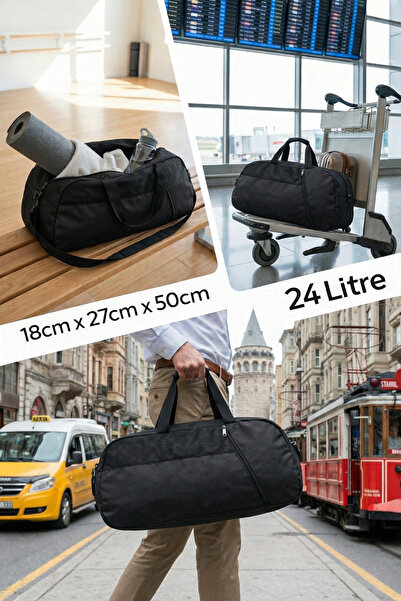 KAFF Orta Boy Önü Cepli Ayarlanabilir Omuz Askılı El Seyahat Spor Çantası