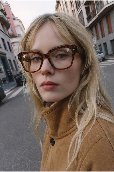 Eyesofia Ogiyani Leopard Frame Blue Block Blue Light Filter Glasses