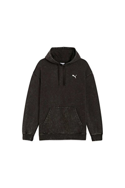 Puma Ανδρικό φούτερ με κουκούλα Ess Elevated Wash, μαύρο casual στυλ 68804901