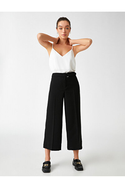 Koton Παντελόνι με ψηλόμεσο φαρδύ πόδι