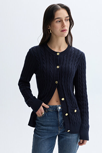 Mudo سترة محبوكة بياقة دائرية للدراجات