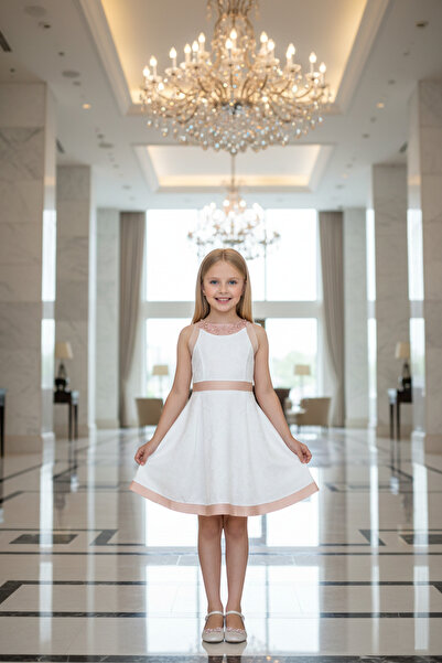 WENA KİDS Κοριτσίστικο φόρεμα με μαργαριταρένιο γιακά