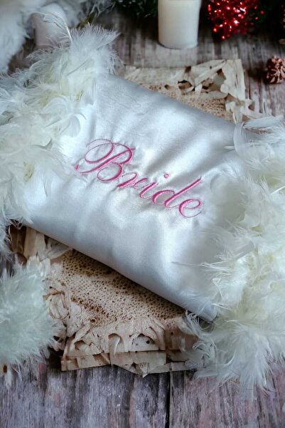 Lasilla Rochie de mireasa cu pene cu maneci brodate cu broderie, rochie de mi...