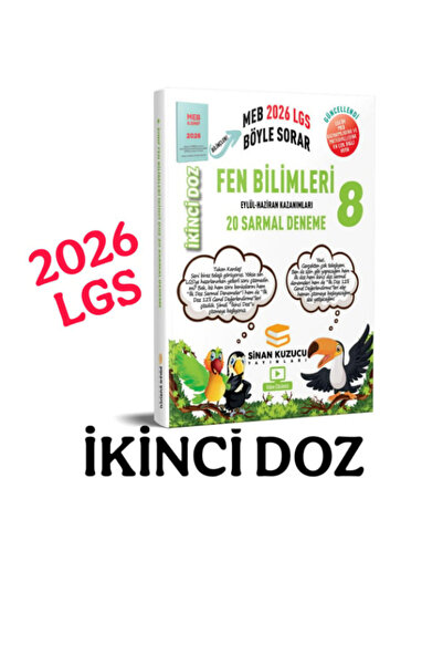SİNAN KUZUCU YAYINLARI Sinan Kuzucu 2026 Lgs Ikinci Doz Fen Bilimleri 20 Deneme