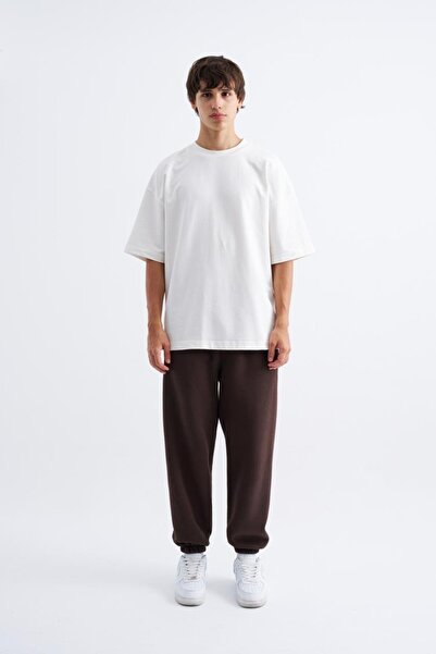 Machinist Ανδρικό Φούτερ Relaxed Jogger Basic Σκούρο Καφέ