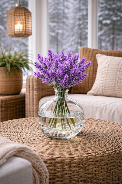 Arma House 2 Μάτσοι Ροζ Λεβάντα Μεσογειακό Τεχνητό Λουλούδι