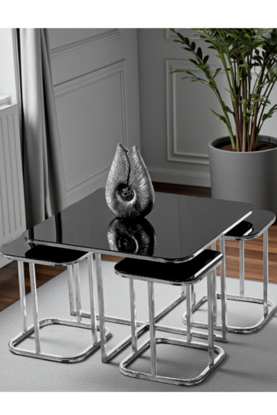 SEDAŞ LIVING UNITS 5li Oval Kenar (KURULUM GEREKTİRMEZ) 4 1 Siyah Aynalı Temp...