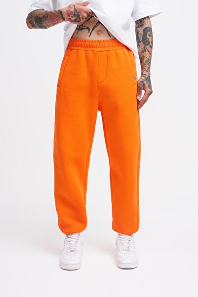 Machinist Erkek Relaxed Jogger Basic Eşofman Altı Neon Turuncu