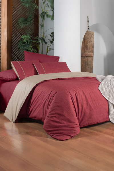 Sarev طقم غطاء لحاف فردي وردي من Unitwill - 100% قطن