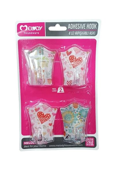 Melody Houseware شماعة تاج صغيرة مكونة من 4 قطع