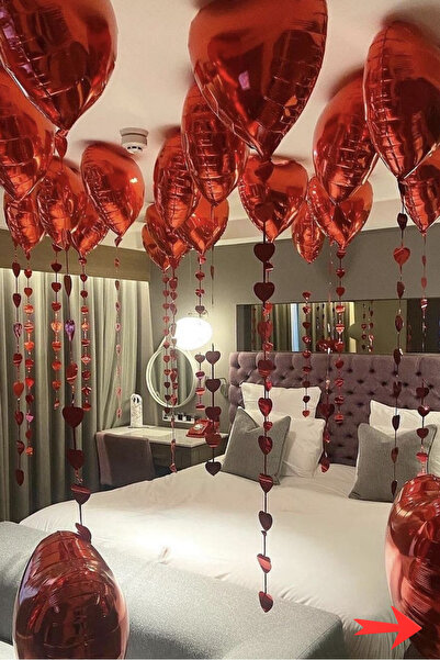 Baloncu Dede بالون فويل على شكل قلب، بالون متوافق مع الهيليوم، بالون للحبيب و...